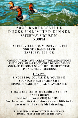 Event Bartlesville Dinner-Sold Out