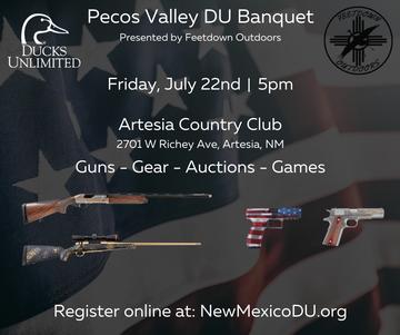 Event Pecos Valley DU Banquet presented by Feetdown Outdoors (Artesia)