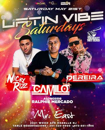 Event Latin Vibe Saturdays DJ Camilo Live At Mister East