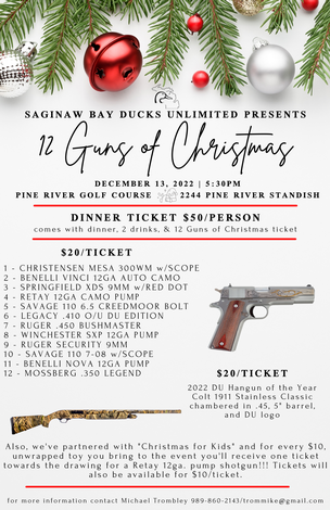 Event Saginaw Bay Chapter "Twelve Guns of Christmas" Event