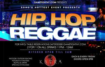 Event Katra Lounge NYC Hip Hop vs Reggae® Remix Fridays