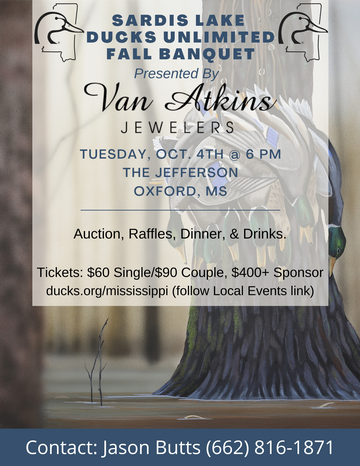 Event Sardis Lake Banquet presented by Van Atkins Jewelers: Oxford