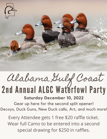 Event Alabama Gulf Coast Waterfowl Hunters Party and Decoy/Gear Grab!- Orange Beach