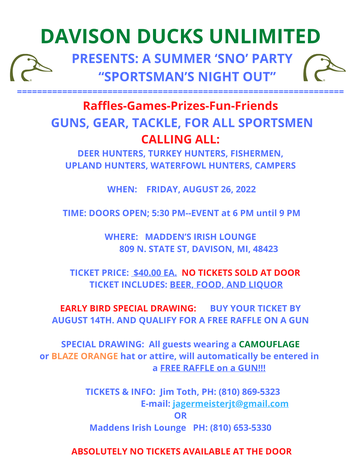 Event Davison Sportsmen's Night Out