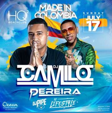 Event Made In DR Pool Party DJ Camilo Live At HQ2 Beachclub