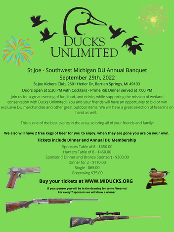 Event St Joe Ducks Unlimited Banquet