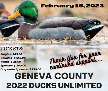 Event Geneva County Ducks Unlimited Sportsman's Banquet- Hartford