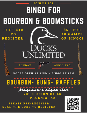 Event Bingo for Bourbon & Boomsticks