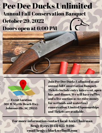 Event Pee Dee Ducks Unlimited Annual  Fall Banquet
