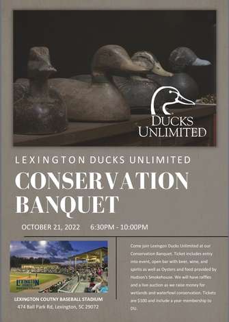 Event Lexington Ducks Unlimited Fall Banquet & Oyster Roast