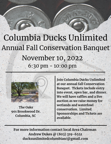 Event Columbia Ducks Unlimited Fall Conservation Banquet