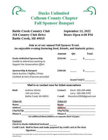 Event Calhoun County Sponsors