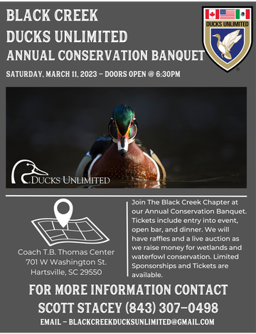 Event Black Creek 2023 Conservation Dinner & Banquet