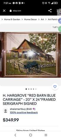 Event H. Hargrove oil on canvas raffle
