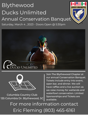 Event Blythewood Ducks Unlimited Annual Spring Banquet