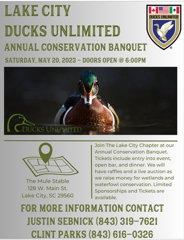 Event Lake City Ducks Unlimited Annual Spring Banquet