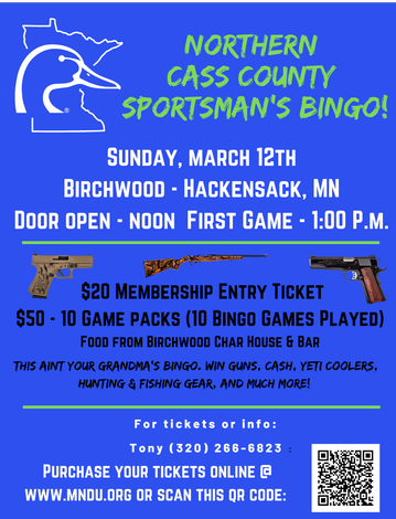 Event Northern Cass County Bingo (Hackensack)