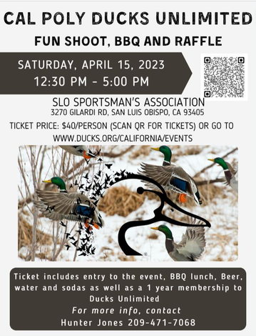 Event Cal Poly Ducks Unlimited BBQ and Fun Shoot