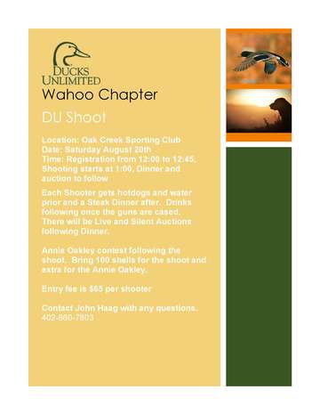 Event Wahoo Chapter Sporting Clay Shoot