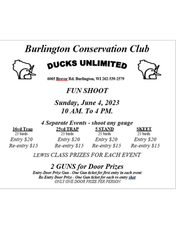 Event Fun Shoot Burlington Conservation Club