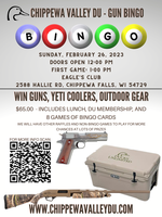 Chippewa Valley Chapter Gun Bingo Eau Sun Feb 26 2023