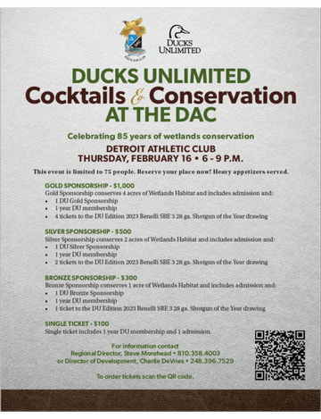 Event Ducks Unlimited Cocktails & Conservation at the DAC