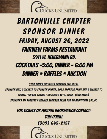 Event Bartonville Sponsor Dinner