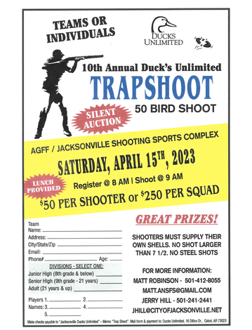 Event 10th Annual Jacksonville DU Trap Shoot Fundraiser