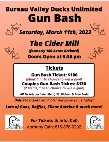 Event SOLD OUT-Bureau Valley Gun Bash Dinner (Princeton)