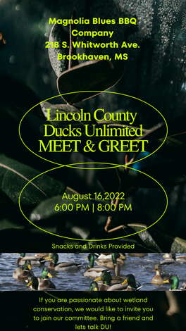 Event Lincoln County Ducks Unlimited Meet & Greet