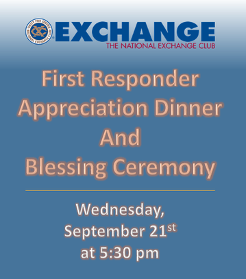 Event First Responder Appreciation Dinner And Blessing Ceremony