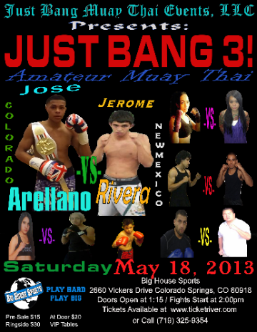 Event Just Bang Muay Thai Events, LLC