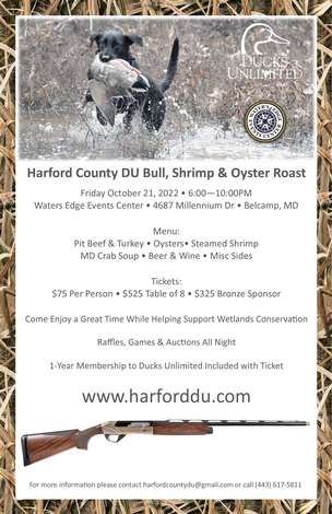 Event Harford County DU Bull, Oyster/Shrimp Roast & Auction