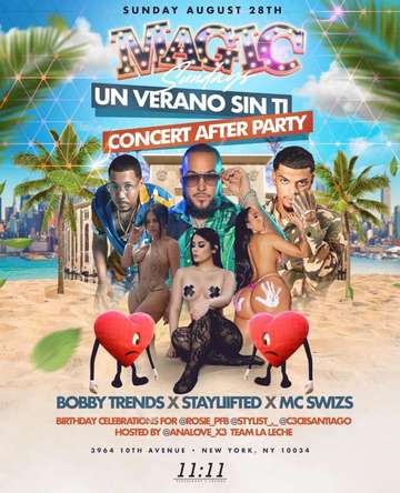 Event Magic Sundays Un Verano Sin Ti Concert After Party DJ Bobby Trends Live At 11:11 Lounge