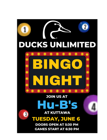 Event Ducks Unlimited Bingo at Hu-B's