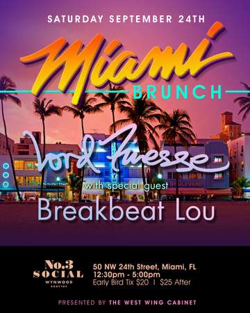 Event Saturday Brunch Live in Miami with Lord Finesse and Break Beat Lou