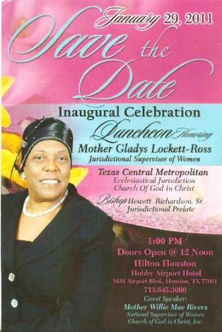 Event Inaugural Celebration Luncheon Horing Mother Gladys Lockett-Ross