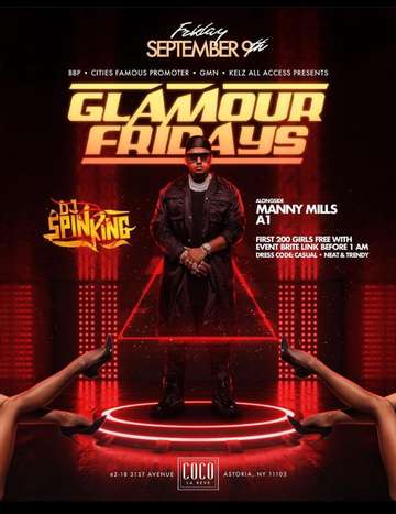 Event Glamour Fridays DJ Spinking Live At Coco La Reve