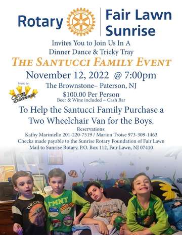 Event Santucci Family Benefit (11/12/22) at the Brownstone in Paterson, NJ