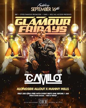 Event Glamour Fridays DJ Camilo Live At Coco La Reve