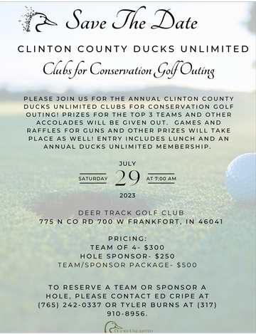 Event Clinton County Ducks Unlimited Clubs for Conservation
