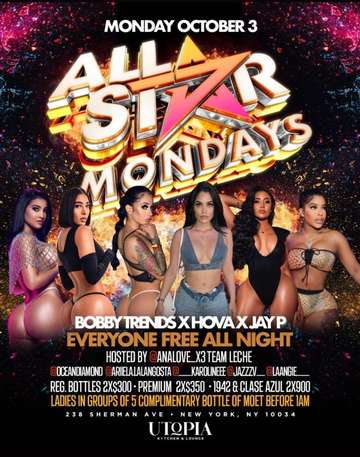 Event All Star Mondays DJ Bobby Trends Live At Utopia Lounge