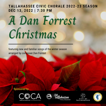 Event Tallahassee Civic Chorale Fall 2022 Concert Livestream- A Dan Forrest Christmas