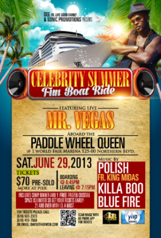 Event Mr. Vegas: Celebrity Summer Fun Boat Ride