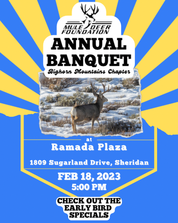 Event Sheridan, WY - Bighorn Mountains Chapter Annual Banquet