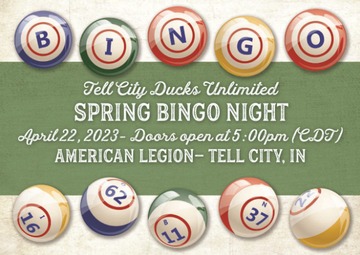 Event Tell City Ducks Unlimited Spring Bingo Night