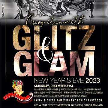 Event GLITZ & GLAM NYE 2023 at The Copacabana Loft 51 party