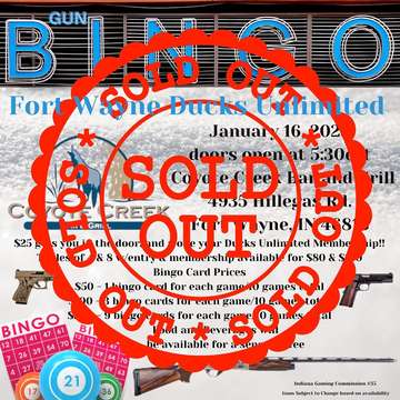 Event Fort Wayne DU Gun Bingo - SOLD OUT!!!