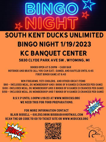 Event South Kent DU Bingo