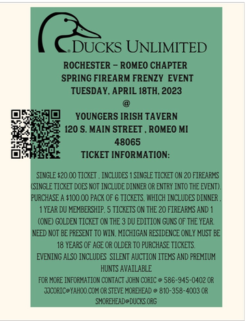 Event Ducks Unlimited, Rochester-Romeo Chapter,  Spring Raffle Event